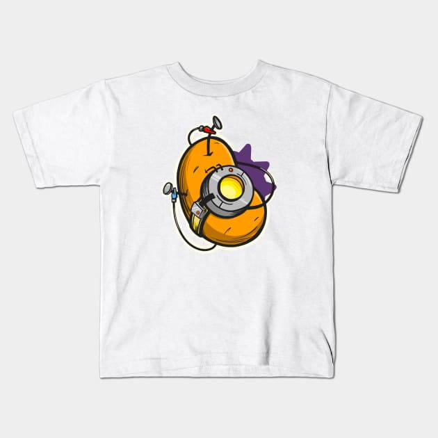 Glados Potato Kids T-Shirt by SpaceRockLab